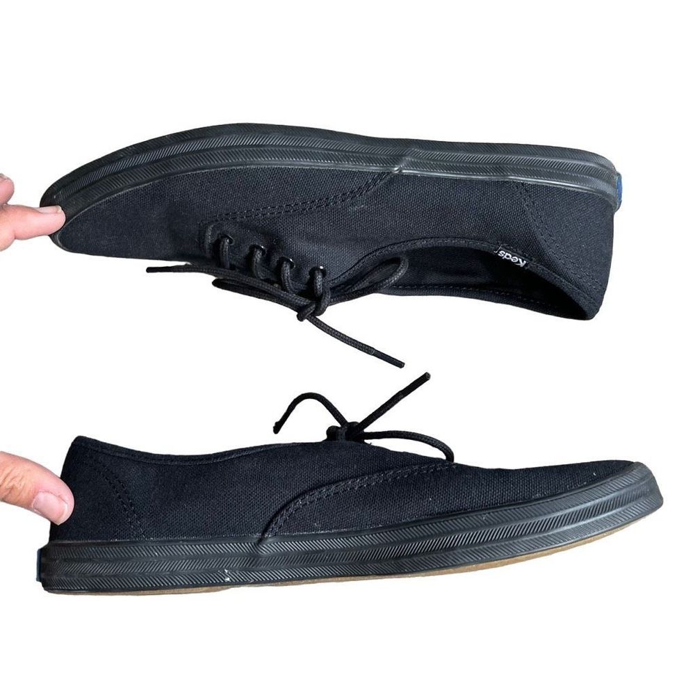 Ked's Women's Sneakers 8.5 Black Laces Minimal Gothic Punk Skater.